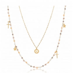 Dvccio Collana lunga con pietre